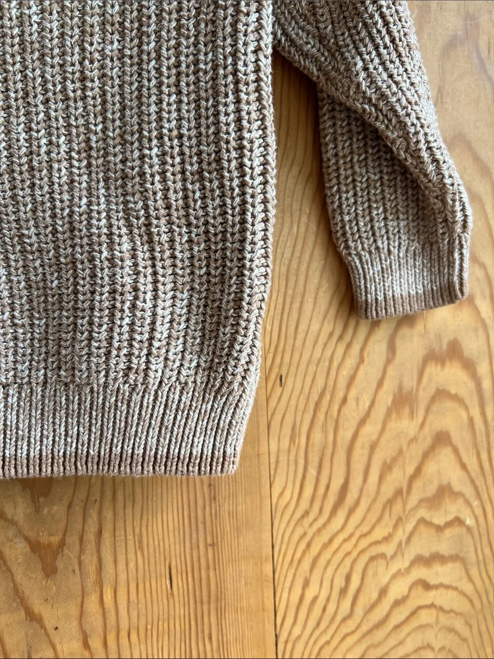 H&M | Neutral Knit Crewneck Sweater - Beige/Tan 100% Cotton